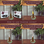 Dragons Blood Incense Cones - Total 20 Cone Incense - Dual Pack Of 10 Insence Cones - Incense Cones Scented - Cone Incense Scent