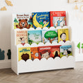 SpaceAid 3-Tier Scalloped Bookshelf, Montessori Bookcase for Toddlers, Wooden Book Shelf Organizer Display Furniture for Kids Ro