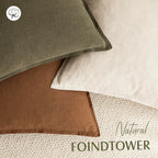 Foindtower Pack Of 2, Decorative Linen Soild Throw Pillow Covers Soft Accent Cushion Case Boho Farmhouse Pillowcase For Chair Co