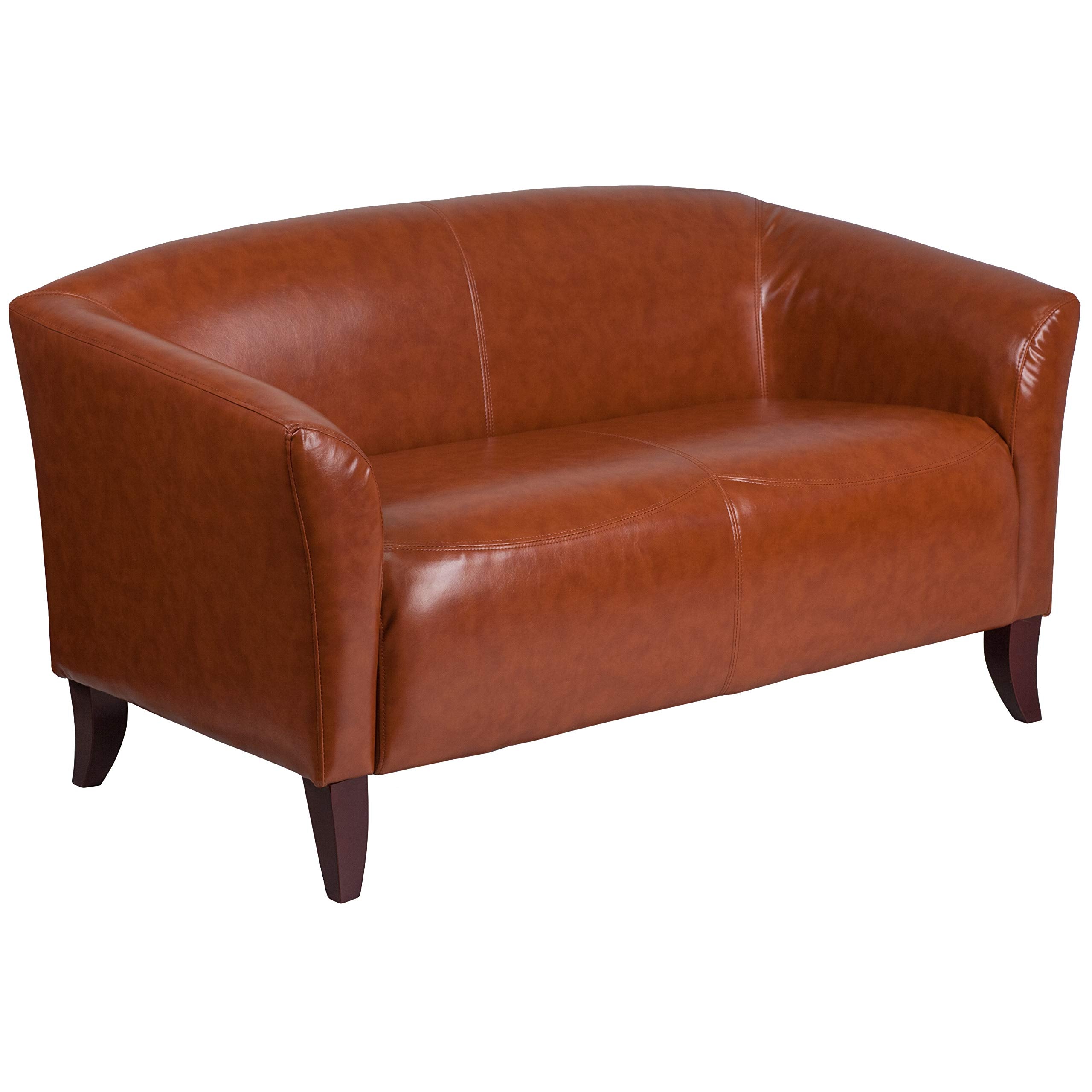 Flash Furniture HERCULES Imperial Series Cognac LeatherSoft Loveseat