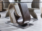 Global Furniture Usa Dining Table, Walnut Oak