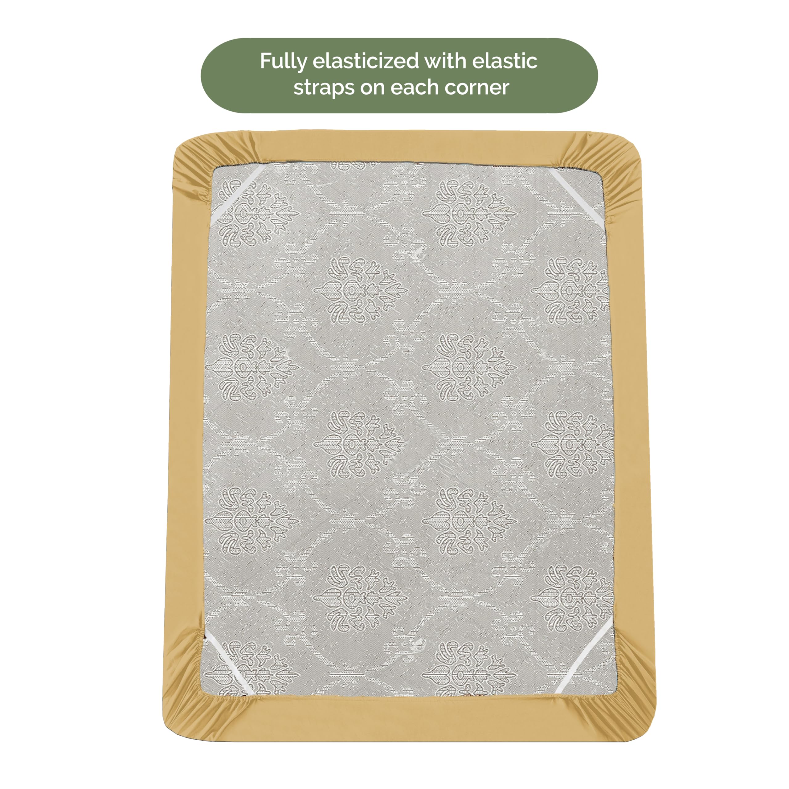 Elegant Comfort 1500 Premium Hotel Quality 18-21 Inches Deep - Extra Deep Pocket Single Fitted Sheet For High Mattress, Luxury And Softest, Smart Pocket - Wrinkle Free, King, Gold