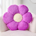 Kcvvcr Purple Flower Pillow, Cute Decorative Flower Shaped Throw Pillow With Faux Rabbit Fur, 14.9'' Soft Flower Plush Throw Pil