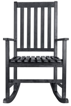 Safavieh Pat6707K Outdoor Collection Barstow Dark Slate Gray Rocking Chair