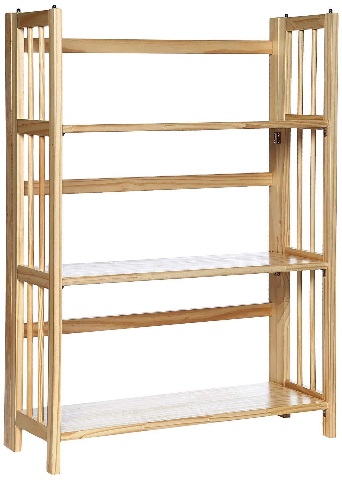 Casual Home 3-Shelf Folding Stackable Bookcase (27.5&quot; Wide)-Natural