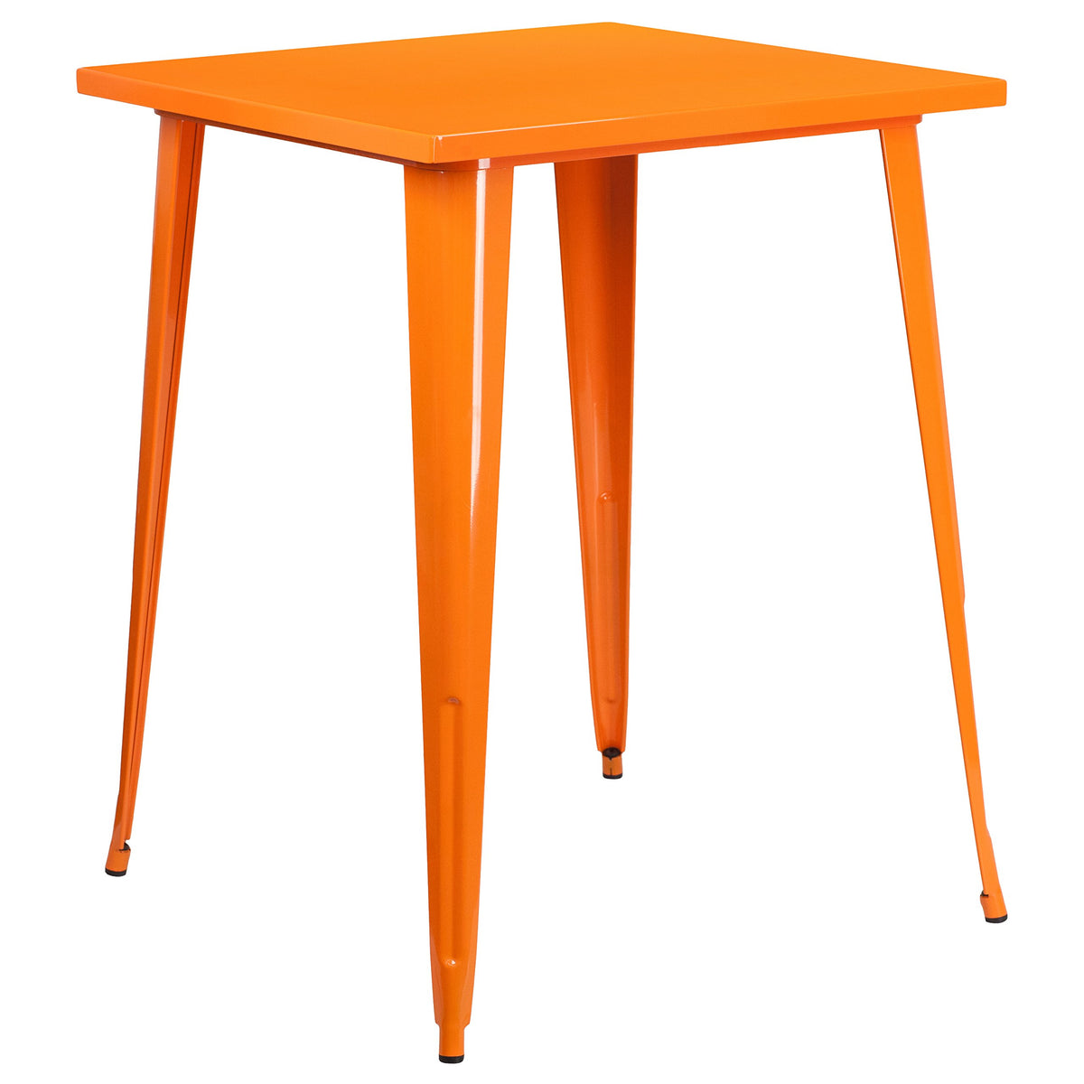 Flash Furniture Nolan Commercial Grade 31.5&quot; Square Orange Metal Indoor-Outdoor Bar Height Table