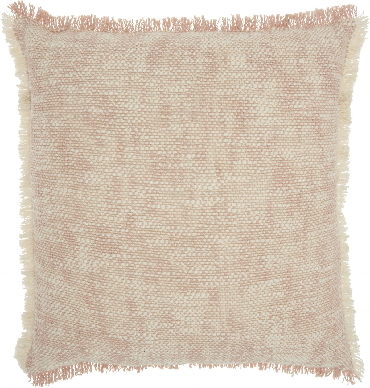 HomeRoots 100% Cotton Blush and Ivory Abstract Pattern Throw Pillow