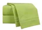 Clara Clark Bed Sheets, Premier 1800 Series 4 Piece Bed Sheet Set, Deep Pocket, Wrinkle, Fade, Stain Resistant, Luxury Soft Bedding Sheets & Pillowcases, California King, Garden Green