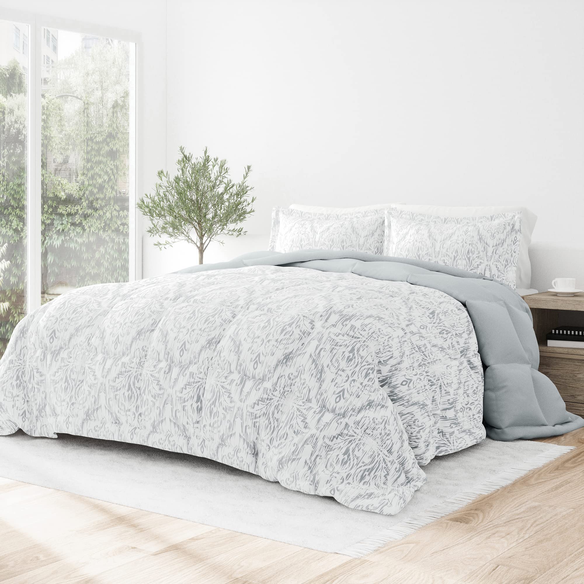 Linen Market Reversible Queen/Full Comforter Set (3 Piece) - Bring Luxury Home With Our Soft And Lightweight Down Alternative Co