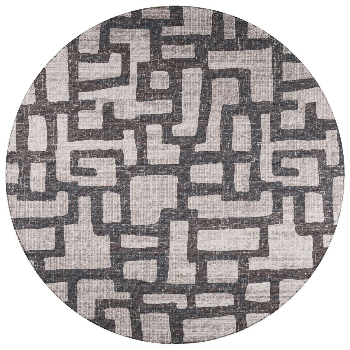 Sedona Sn4 Grey Contemporary Rug Round 8' X 8'