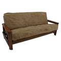 Blazing Needles Solid Foambacked Microsuede 8 Inch  To 9 Inch  Futon Cover, Full, Tan
