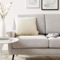 Modway Enhance Performance Velvet Throw Pillow, 18" X 18", Ivory