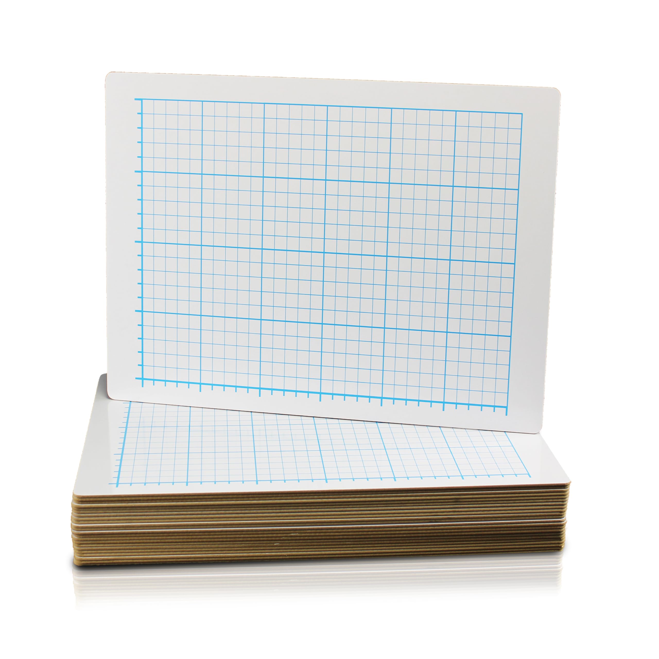 12 X 18 Two Sided Quadrant Grid Dry Erase Board - 1/2 Square Class Pack  24