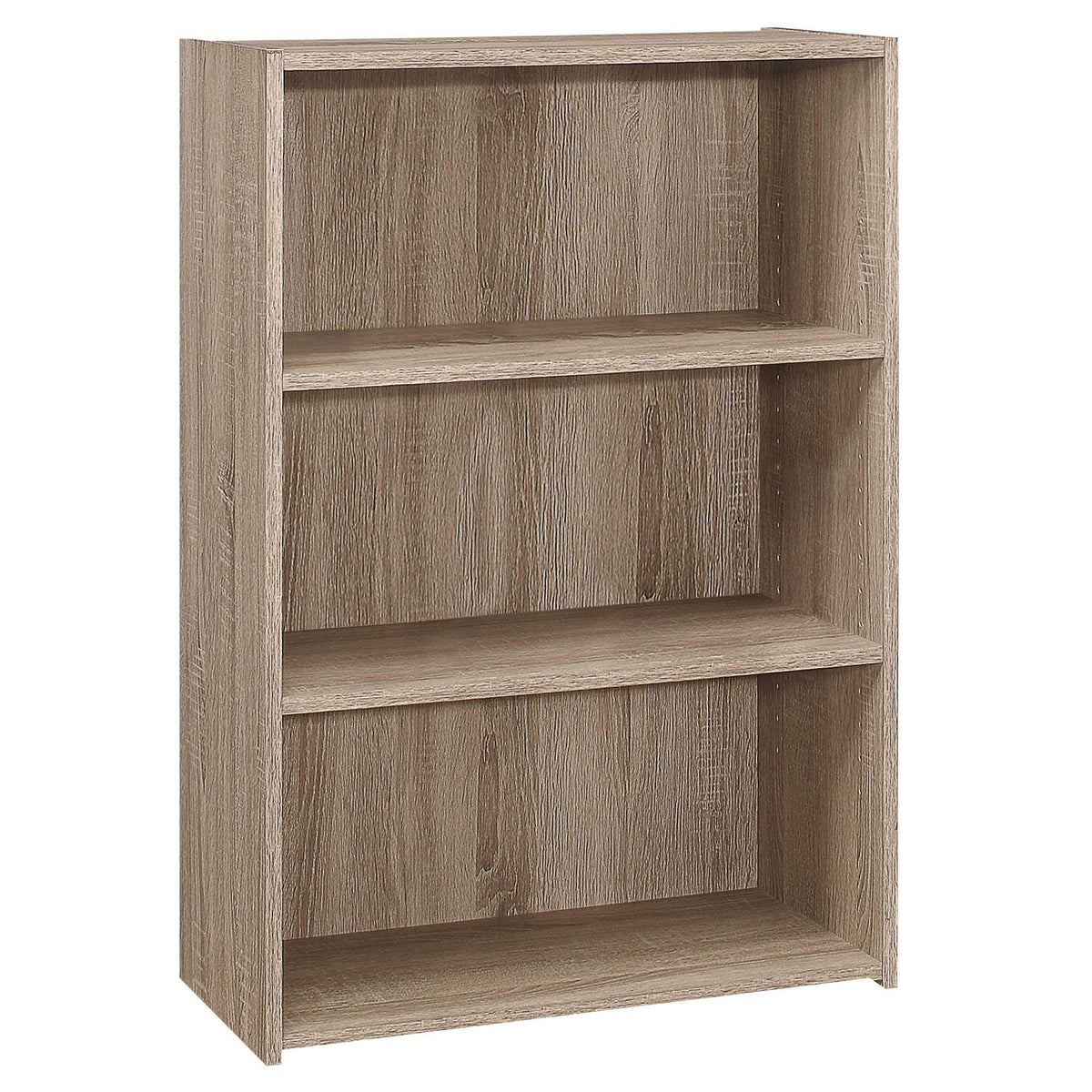 HomeRoots Decor 11.75-inch x 24.75-inch x 35.5-inch Dark Taupe, 3 Shelves - Bookcase