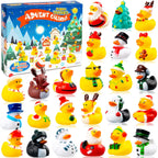 2024 Advent Calendar Christmas Ducks - 24pcs Rubber Duck Advent Calendar 25 Days of Christmas Countdown Toys for Christmas Party