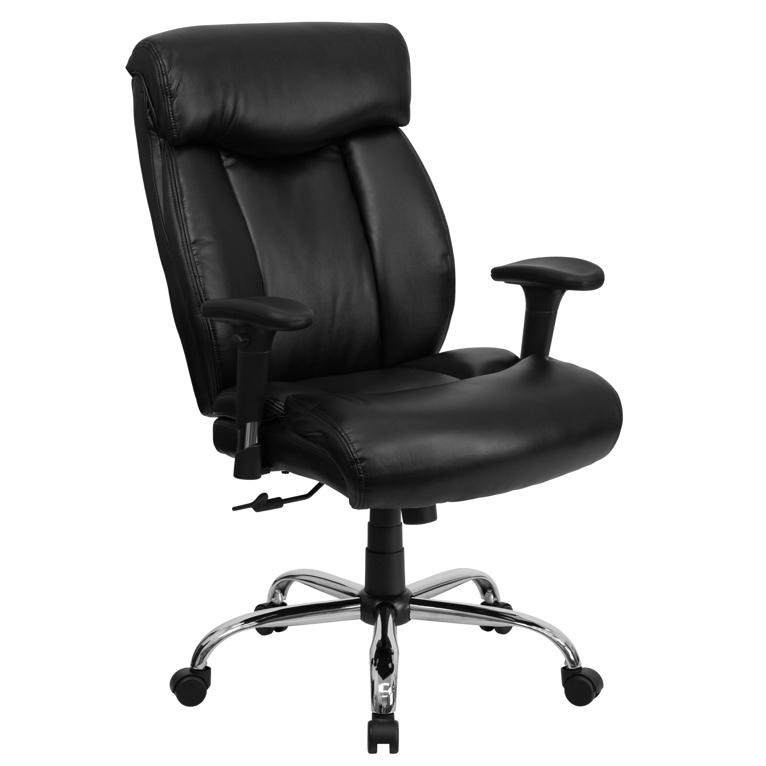 Flash Furniture HERCULES Series Big & Tall 400 lb. Rated Black LeatherSoft Executive Ergonomic Office Chair with Full Headrest & Arms