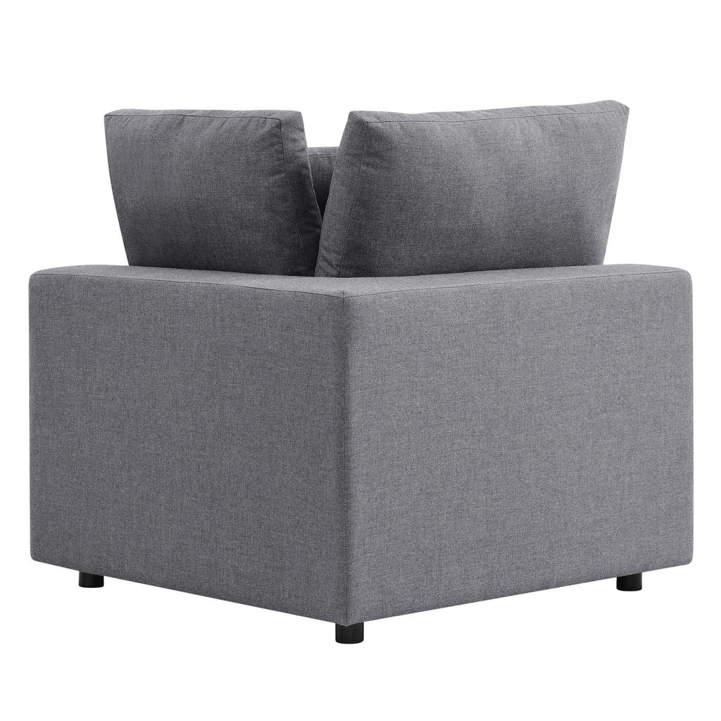 HACOL Furniture EEI-4907-SLA Commix Sunbrella Outdoor Patio Corner Chair Slate Gray - 24-32 x 36 x 36 in.