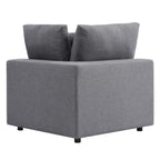 HACOL Furniture EEI-4907-SLA Commix Sunbrella Outdoor Patio Corner Chair Slate Gray - 24-32 x 36 x 36 in.