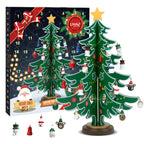 LIHAO Christmas Advent Calendar 2024, 24 Days Countdown Christmas Tree Ornaments Surprise Advent Calendar Set with 24 Pcs Christ