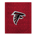 Pegasus Sports Nfl Echo Team Wordmark Plush Blanket- Atlanta Falcons Team Color 60X70