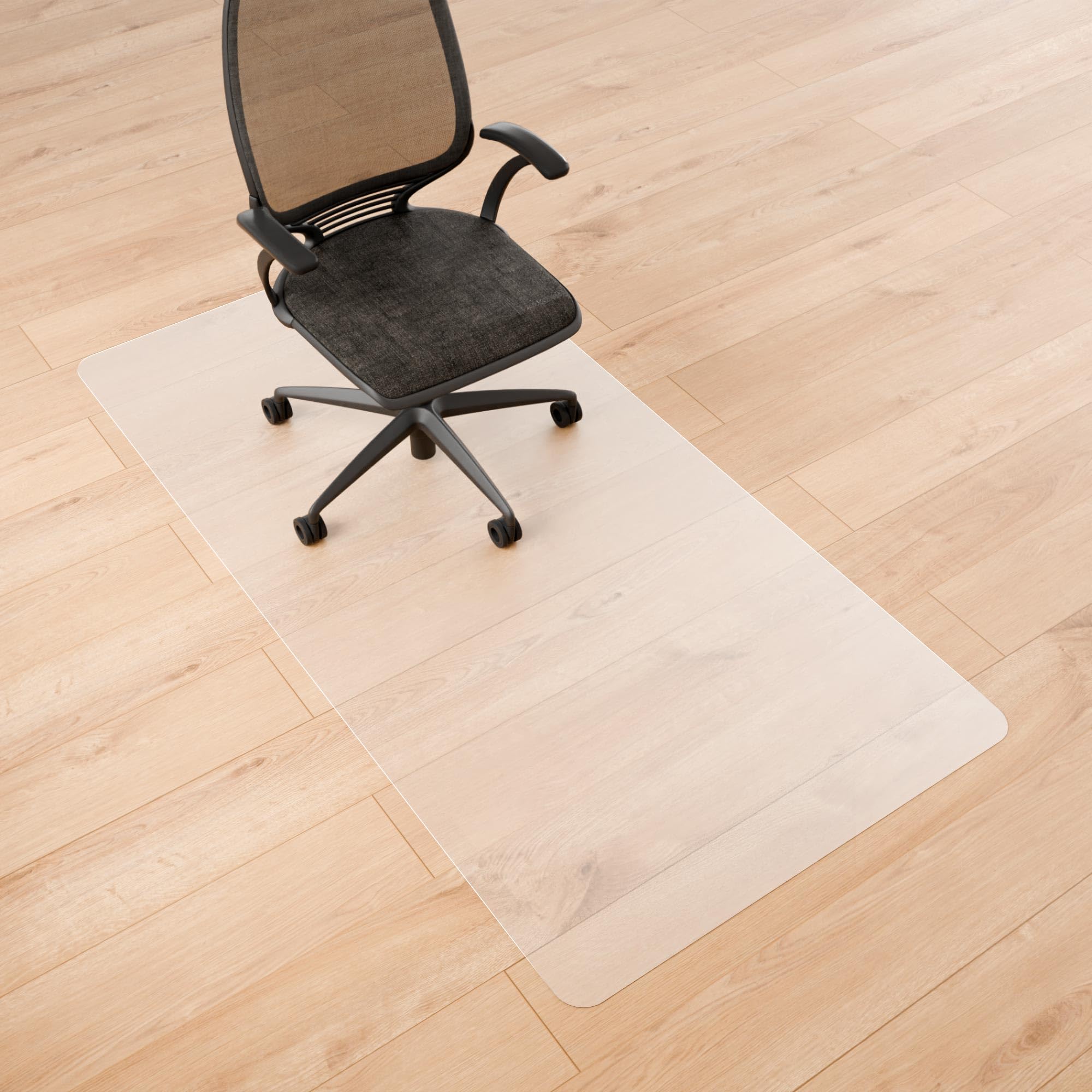 Naturei Office Chair Mat For Hard Floors- 72' X 36', Desk Floor Mat For Rolling Chairs, Clear Plastic Chair Mat, Easy Glide, U