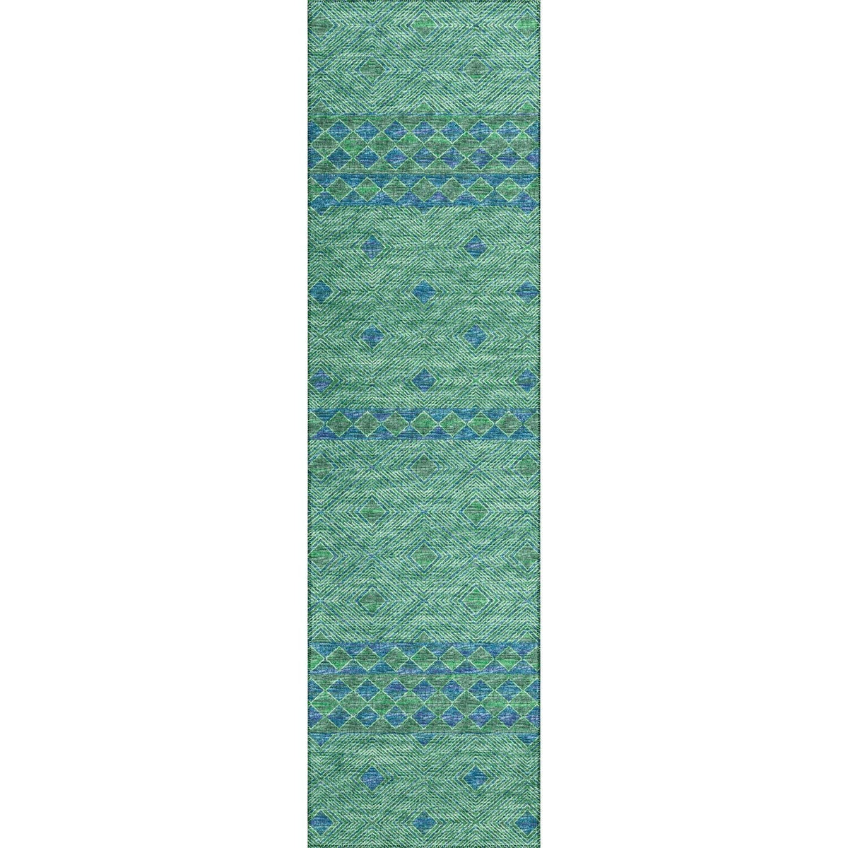 Sedona Sn1 Green Transitional Rug Runner 2' 3&quot; X 7 ' 6&quot;