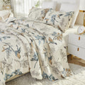 Brandream Bird Bedding King American Country Style Comforter Set King Size 100% Cotton Quilt Set Reversible