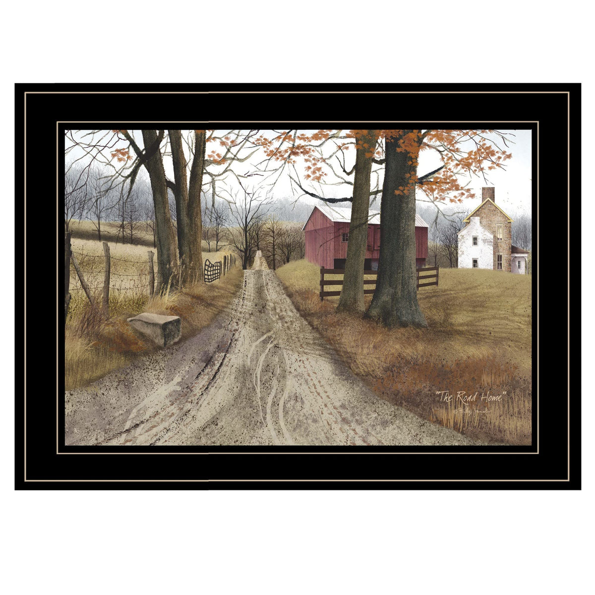 The Road Home 3 Black Framed Print Wall Art