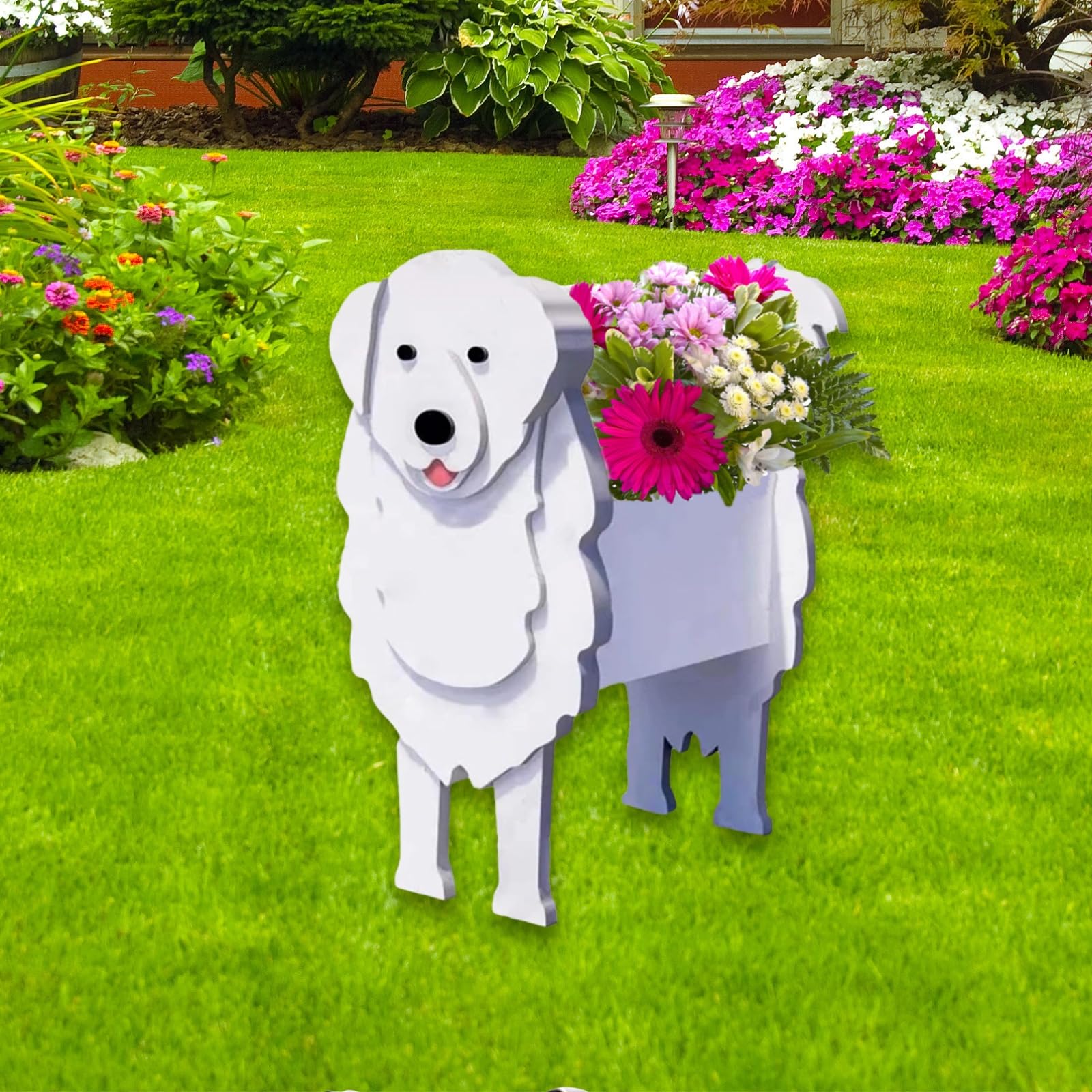 Strolfay Great Pyrenees Dog Planter Plant Pots,Cute Dog Flower Planter,Gifts For Pet Lovers,Unique Animal Plant Pots,Office,Indo