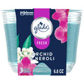 Glade Candle Orchid & Neroli, Fresh Collection, Fragrance Candle Infused with Essential Oils, Air Freshener Candle, 3Wick Candl