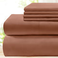 Bysure 6 Pieces Bed Sheets Set(Full, Chocolate Brown) - Hotel Luxury Super Soft 1800 Thread Count 100% Microfiber Sheets With De