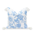 Hofdeco Premium Coastal Patio Indoor Outdoor Pillow Cover Only, 18'X18' Water Repellent For Backyard, Couch, Cornflower Blue F