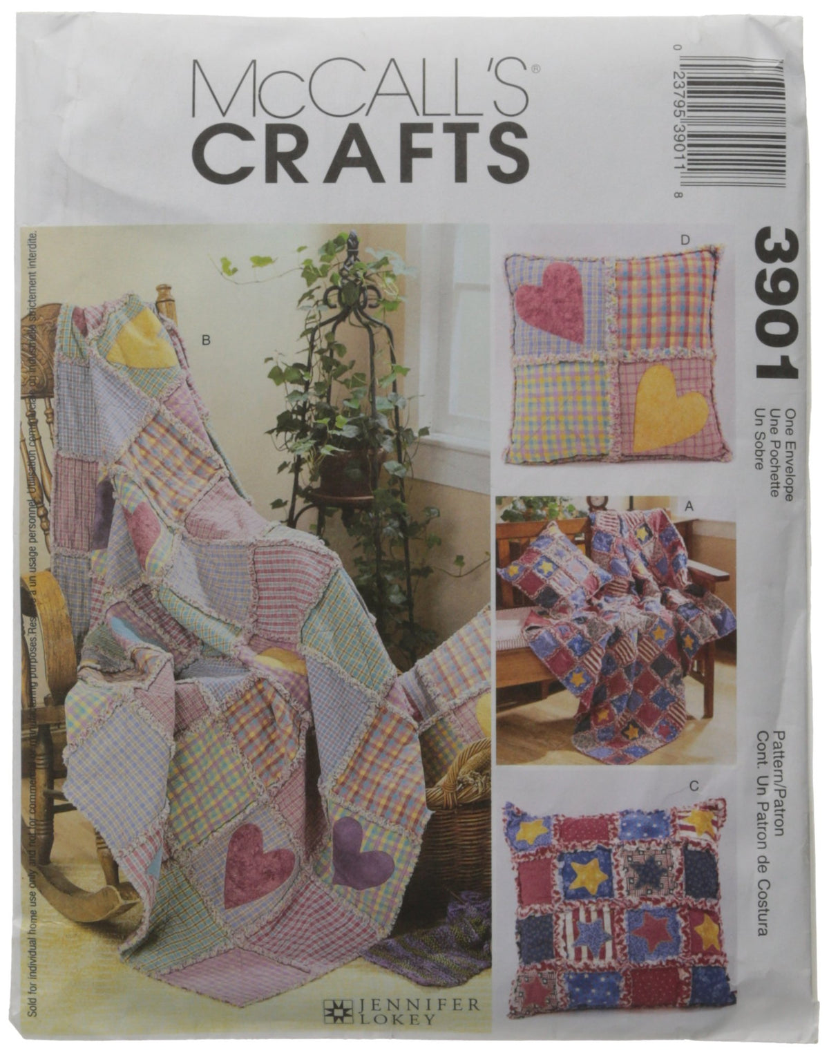 Mccall'S Patterns M3901 Rag Throw And Pillow, One Size Only