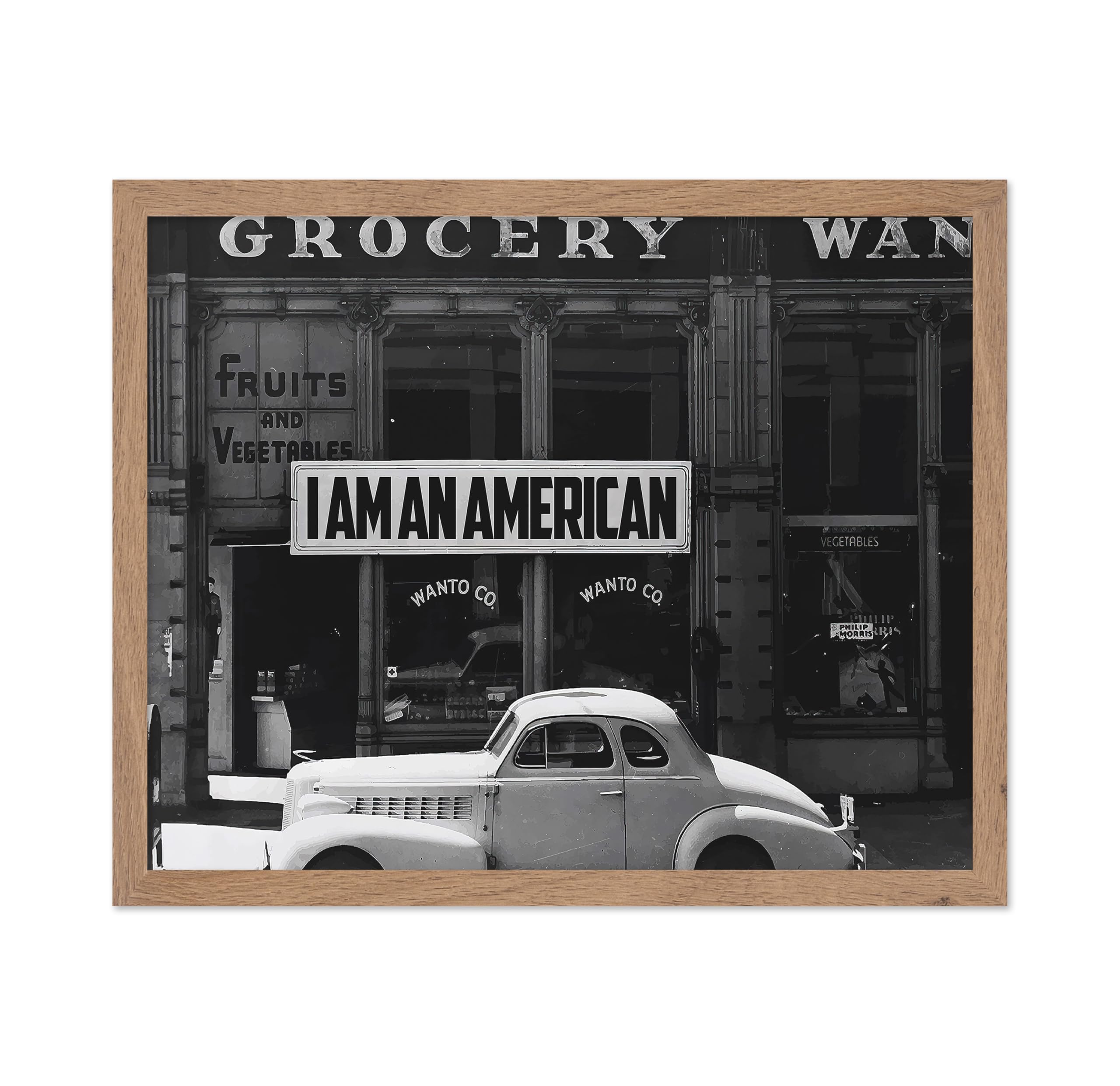 Poster Master Vintage I Am An American Poster - Rero American Patriotism Print - Photography Art - Gift for Americans, Immigrant