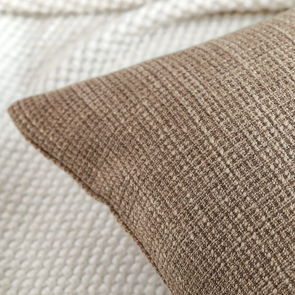 Otostar Linen Throw Pillow Covers Set Of 2 Decorative Square Pillowcases Cushion Covers 20X20 Inch For Home Decor Sofa Bedroom Car 50 X 50Cm Coffee Brown