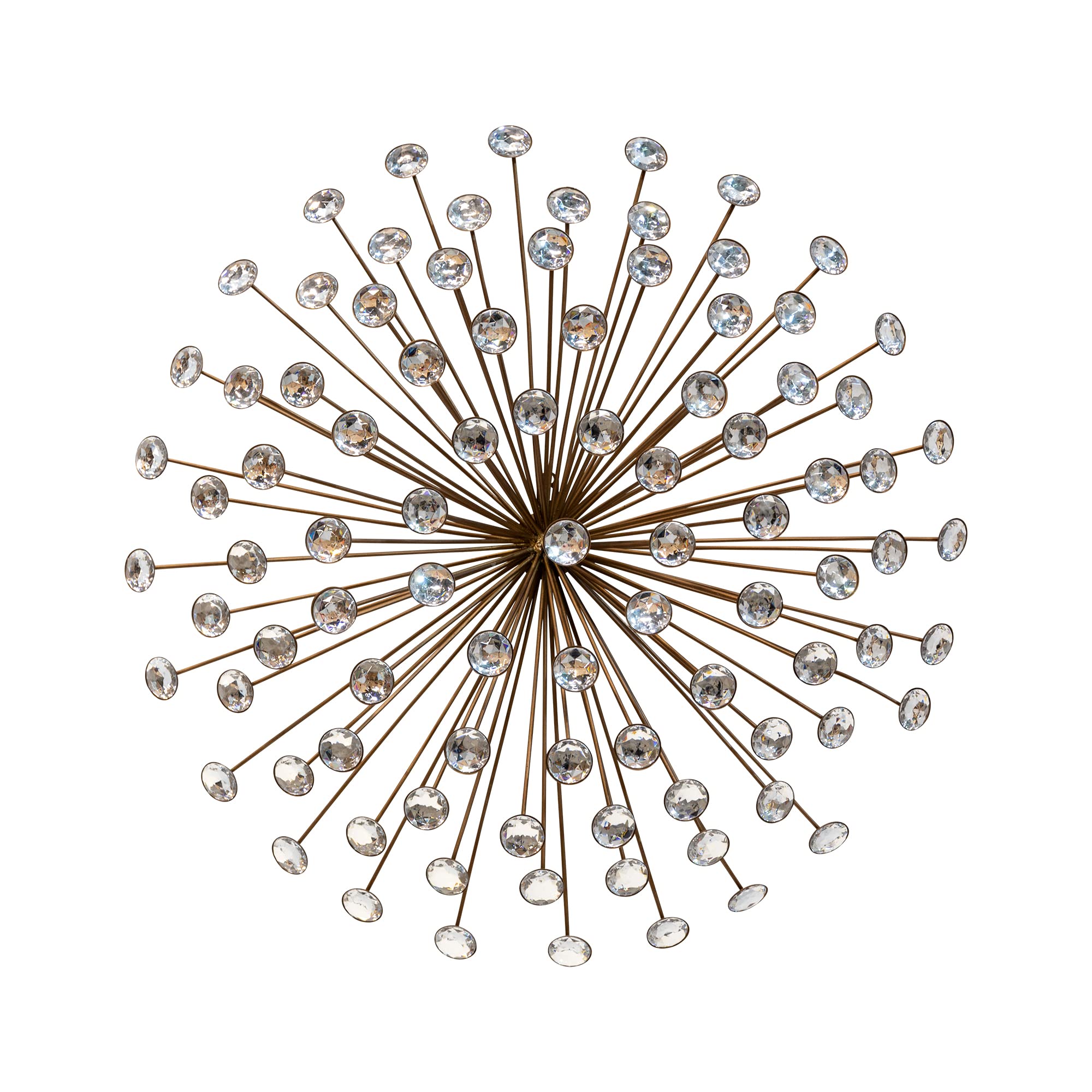 Stratton Home Decor Bronze Acrylic Burst | Metal And Acrylic Art Deco Wall Art | Easy To Mount Sunburst Wall Decor With A Bronze Finish | Mid Century Modern Wall Decor For Any Room | 24”X1.5”X24”