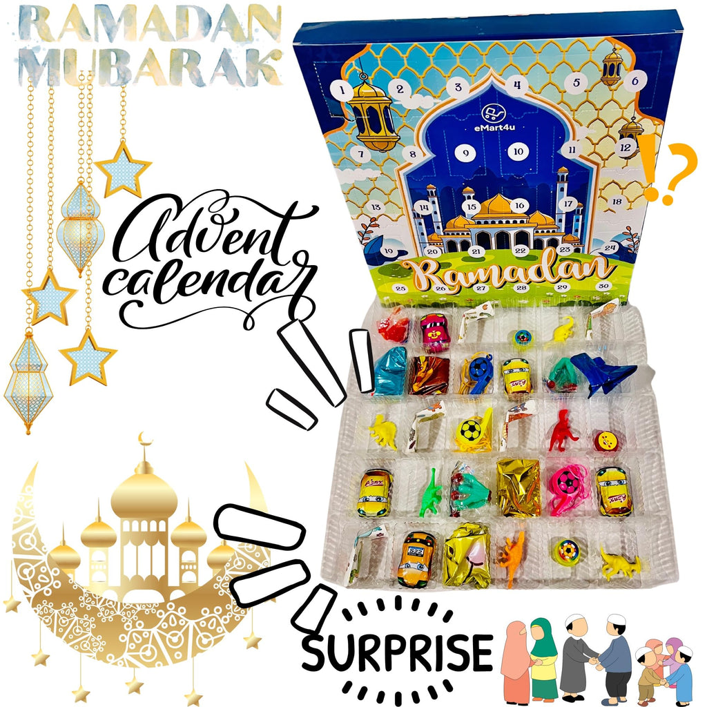 Ramadan Advent Countdown Calendar Ramadhan Muabarak Gift Ramzan Surprise Calendar Box For Kids Gift For Boys 13'X13' [Age 4,5,