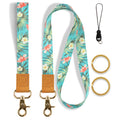 Teacher Lanyard for ID Badges & Keys, Green Keychain Wristlet & Neck Lanyard for Women, Students, Daughter, Coworker, Cute Lanya