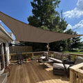 E&K Sunrise 4' X 8' Sun Shade Sail Rectangle Canopy Shade Cover Uv Block For Patio Backyard Garden Outdoor (Brown)