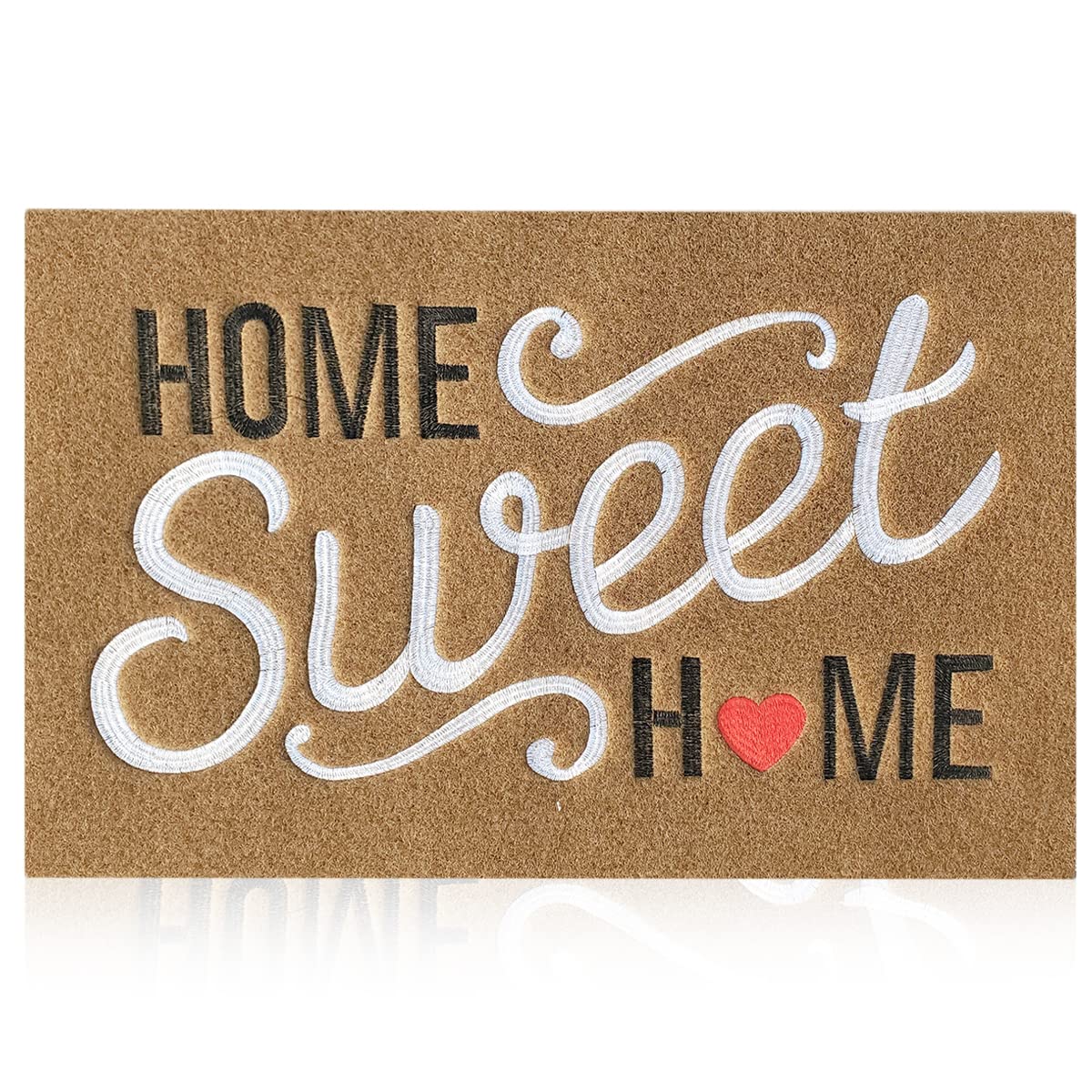 Aazzkang Brown Doormat Outdoor Indoor Home Sweet Home Welcome Mat With Non Slip Rubber Backing Easy To Clean Outside Inside Fron