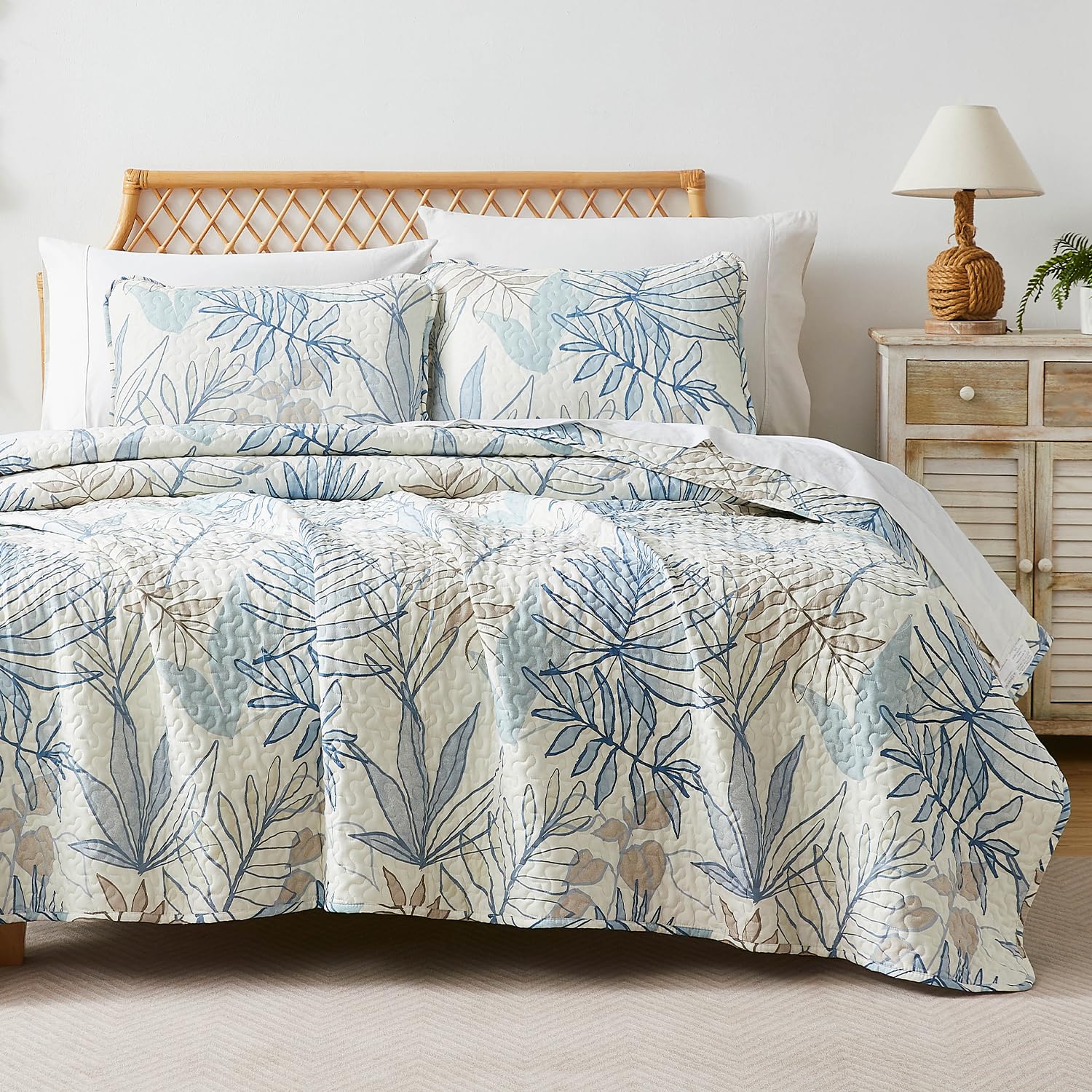 Southshore Fine Living, Inc. Oversized Twin Quilt Bedding Set, 2-Piece Twin Xl/Twin Quilt Set With Matching Pillow Sham, Tropica