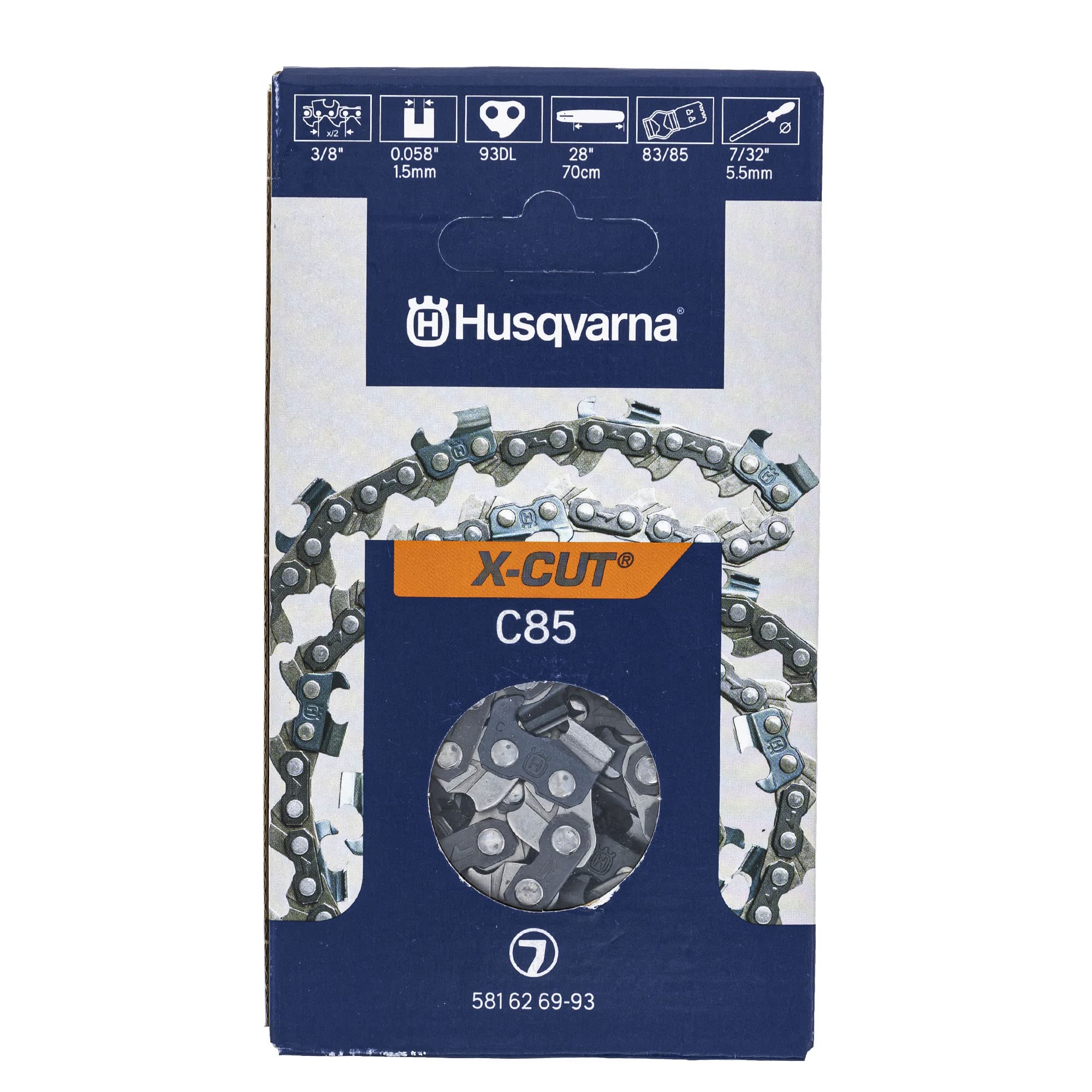 Husqvarna 581626993 Chainsaw Chain 28' C85 3/8, 058, 93Dl