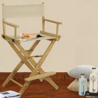 American Trails Extra-Wide Premium 24" Director's Chair Natural Frame with Natural Canvas, Counter Height
