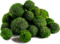 BYHER Moss Balls, 18 PCS Decorative Balls for Centerpiece Bowls - 6pcs 3.2 Natural Dried Balls+ 12pcs 2 Green Moss Balls Vase Bo