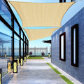 Shadewiz Custom Size 13' X 19' Beige Rectangle Sun Shade Sail Canopy Awning For Patio Backyard Lawn Garden Outdoor Activities Co
