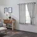 Vhc Brands, Sawyer Mill Ticking Stripe Prairie Panel, Black, 63X36, Set Of 2