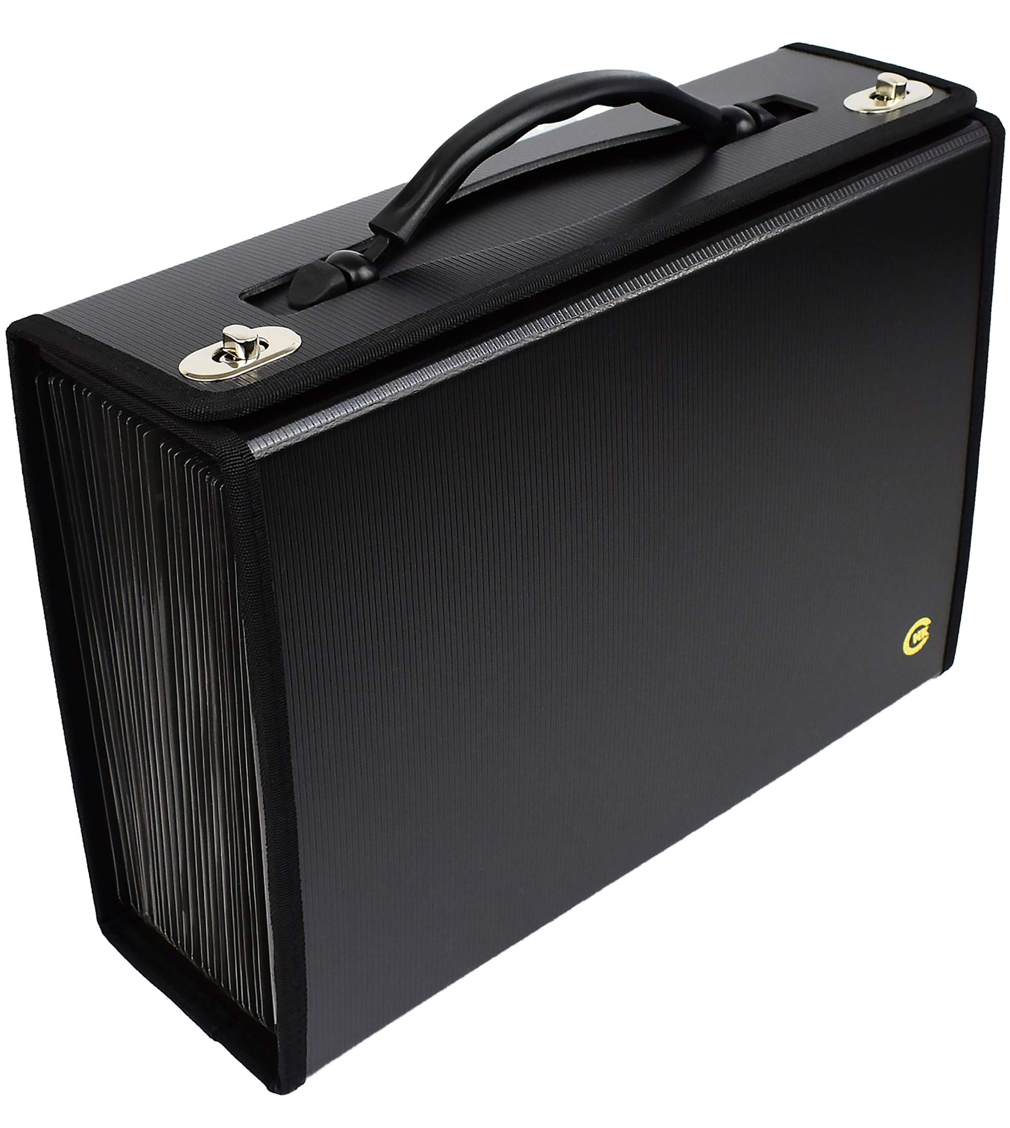 Cnk Accordion File Organizer 24 Pockets Expanding Expandable File Folders Document Letter, A4 File Box Durable Handle Business,