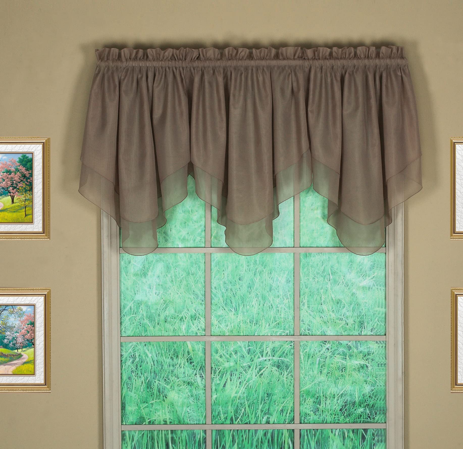 Today'S Curtain Emelia Original Voile Ascot 25', Taupe, 40' W X 25' L