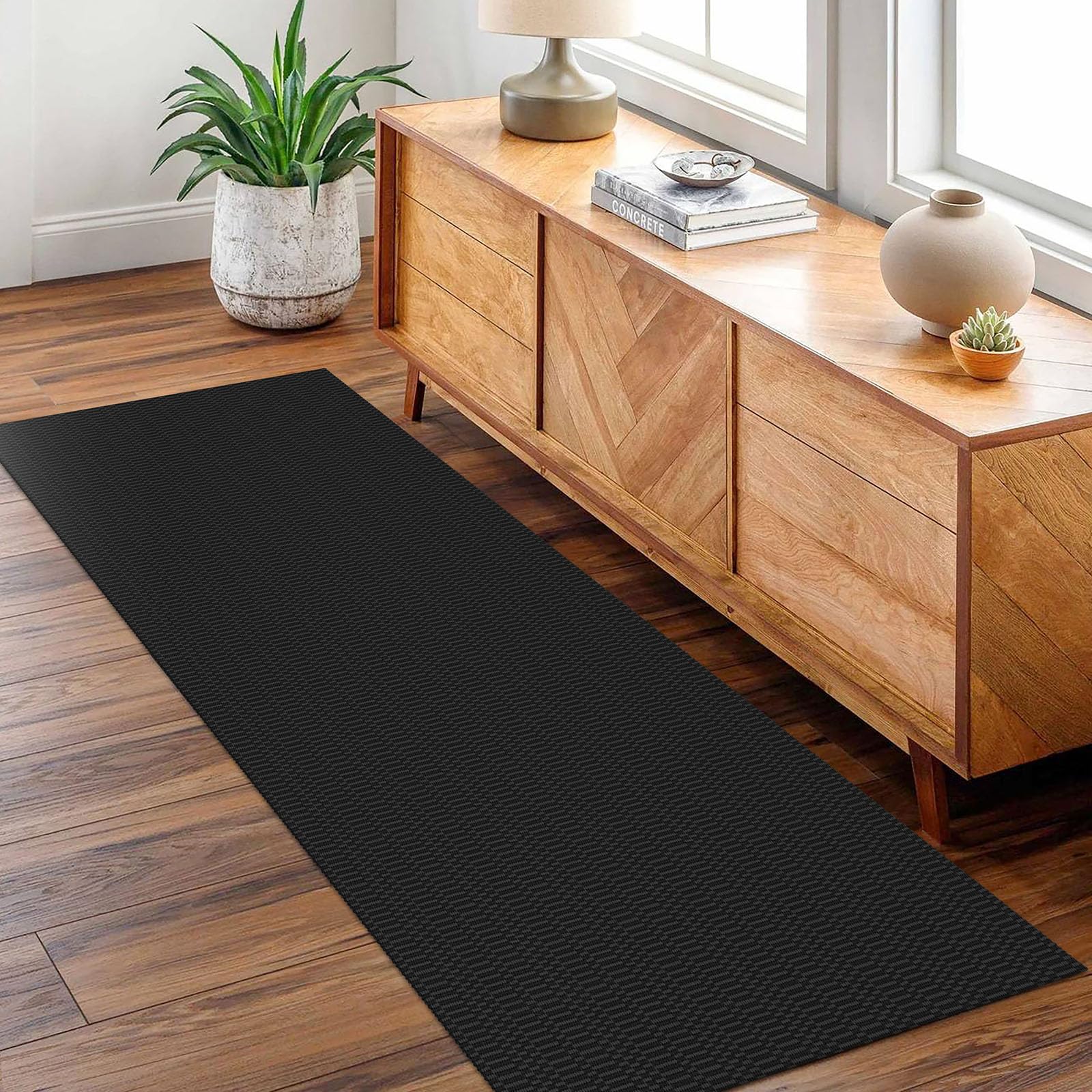 KOZYFLY Washable Runner Rug 2x6 Ft Runners for Hallways Kitchen Runners with Rubber Backing Braided Cotton Entryway Runner Indoo