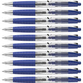 Schneider Gelion+ Gel Pen, Refillable And Retractable, Gel Ink, 0.7 Mm, Transparent Barrel, Blue Ink, Box Of 10 Pens (101003)